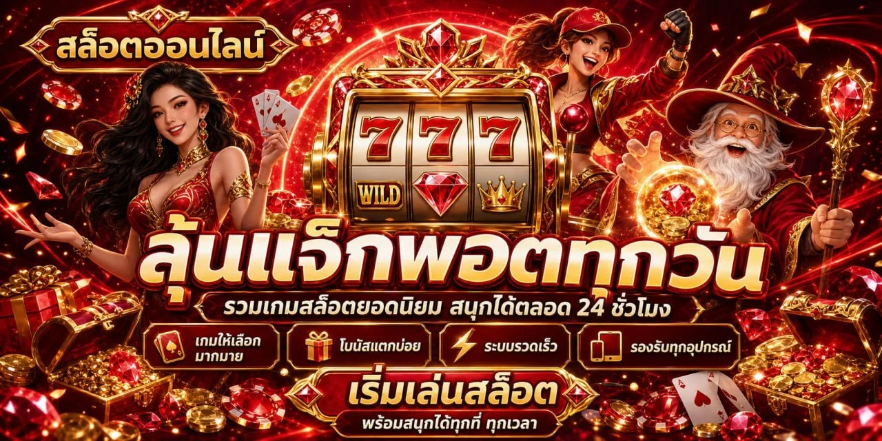 แบนเนอร์ทางเข้า G2G1MAX โทนแดงดำพร้อมตัวละครเกม
